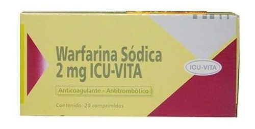 Warfarina  2 Mg  20 Comprimidos Icu Vita