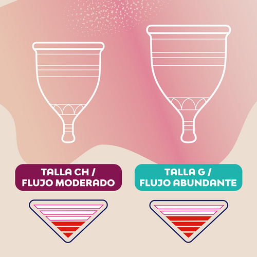 Copa Menstrual Reusable Saba V-cup Talla Grande 1 Pieza