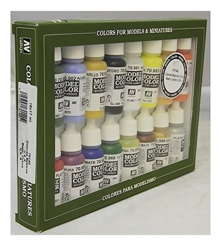 Set De Pinturas Vallejo Basic Usa Colors, 17ml