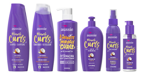 Conjunto De Cuidados Com O Cabelo Aussie Miracle Curls Shamp
