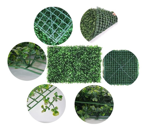 Imagen 3 de 10 de Panel Enredadera Pasto Artificial Pared Decorativo 60 X 40cm
