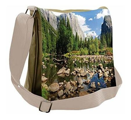 Bolso De Mensajero - Ambesonne Nature Bag, Yosemite Forest R