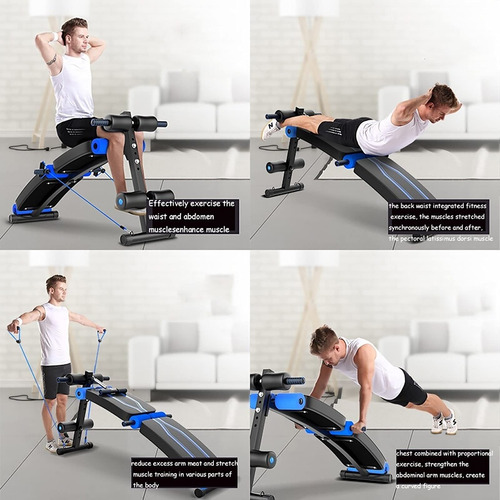 Banco De Pesas Ajustable Y Plegable Para Entrenamiento De