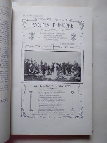 La Espiga De Oro Antigua Publicación Poblana 1909-10 Puebla (Usado)
