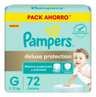 Pañales Pampers Deluxe Protection Talle Grande X 72