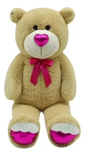 Oso de peluche grande con corazon on sale
