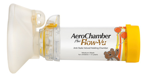 Aerochamber Plus Aerocamara Infantil 1-5 Años (amarilla)