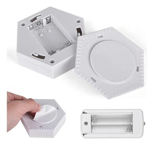 Set De 3 Luces Led Control Remoto Placard Alacena Emergencia Color Blanco