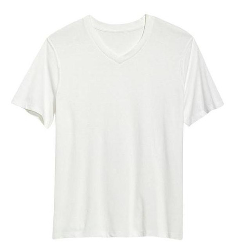 Polera Masculino Old Navy Cuello V Manga Corta Blanco