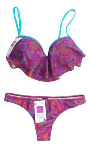 Bikini  Mora  Rosa Oscuro Estampada 