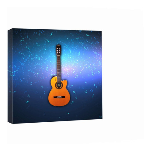 Cuadro Canvas, Guitarra Musica , 30x30 Cm 