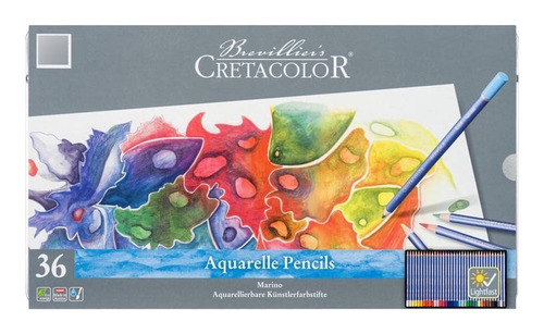 Lápiz Aquarelle Marino Cretacolor de 36 colores