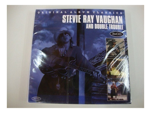 Caja de 3 discos con diseño de Stevie Ray Vaughan, sellada, importada