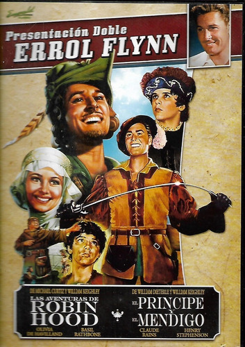 Dvd- 2 Film De Errol Flinn- Robin Hood Y Principe Y Mendigo