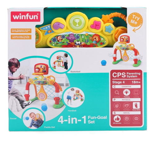 Imagen 2 de 6 de Set De Deportes 4 En 1 Arco 6001 Winfun