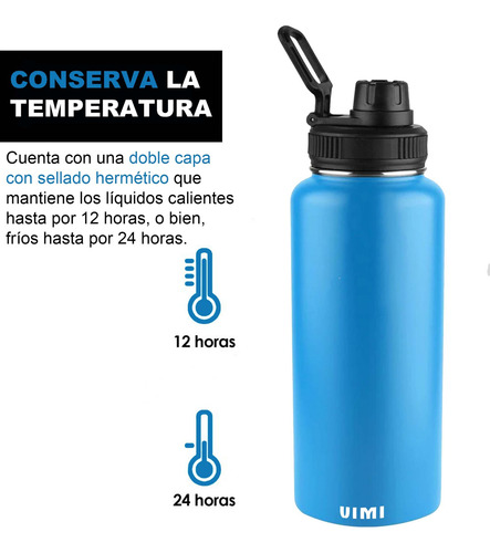 Botella Agua Fría Caliente 940ml Termo Acero Inoxidable Vimi