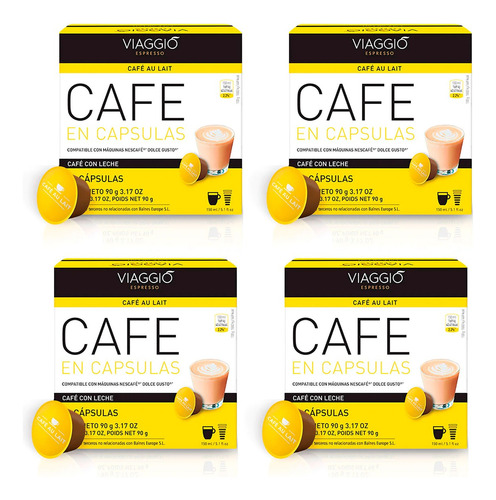 Pack 40 Cápsulas Viaggio Café Au Lait Para Dolce Gusto®