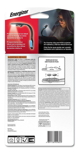 Imagen 2 de 5 de Linterna Energizer Booklight Lectura Cama Escritorio