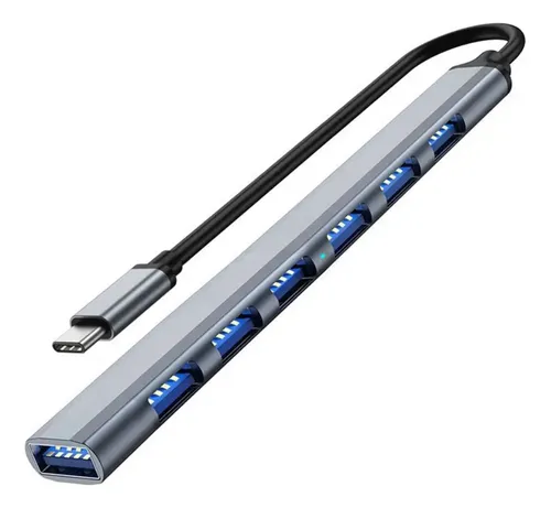 comprar Hub Usb 3.0 Tipo C Multi Splitter Adaptador Otg 7 Puertos 