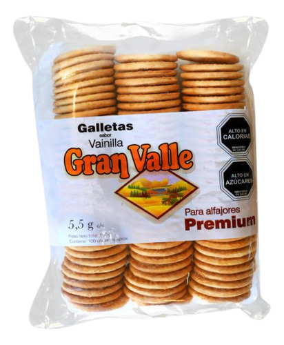 Galletas Para Alfajor Gran Valle Cóctel Vainilla 550 Gr*