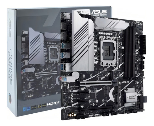 Placa madre Asus Prime Z790M-plus Lga 1700 DDR5, color plateado