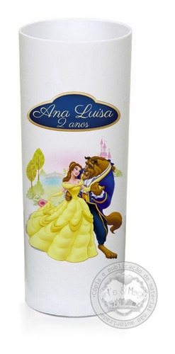 Imagem 2 de 3 de 30 Copos Personalizados Long Drink 320ml A Bela E A Fera