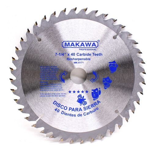 Disco Corte Madera 7 1/4  40d Makawa Mk-0171