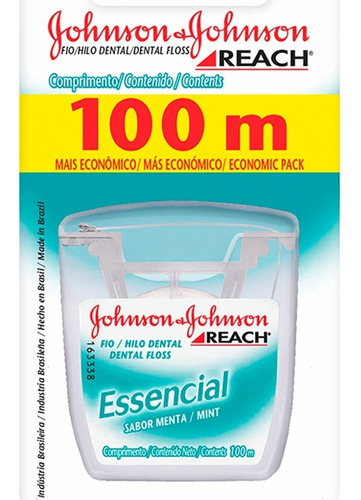 Hilo dental Johnson y Johnson Reach essencial sabor menta 100m