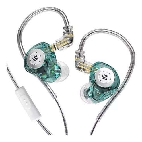 Kz Edx Pro Audífonos In Ear Con Mic Verdes Plata