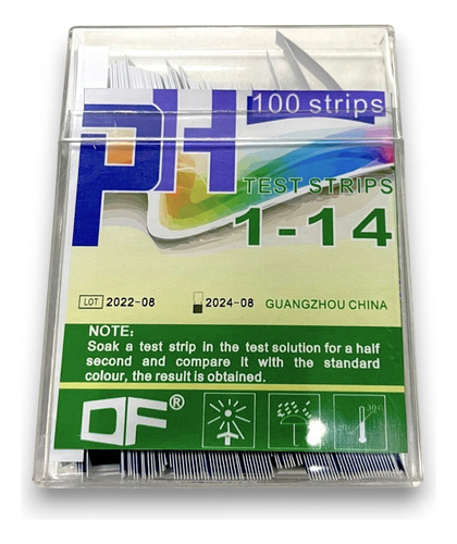 Papel Ph Rango 1 - 14  Caja X 100 Tiras Importado