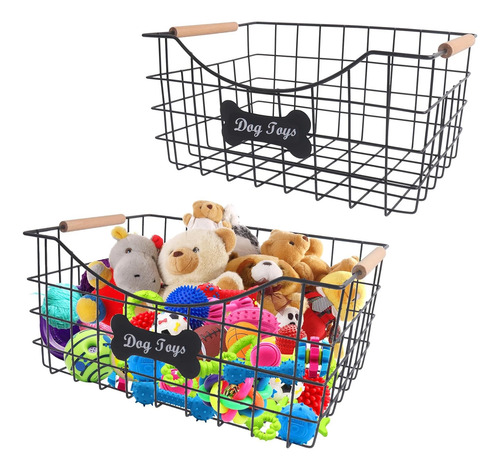 Cesta Grande Para Juguetes Para Perros,juego De 2 Contenedor