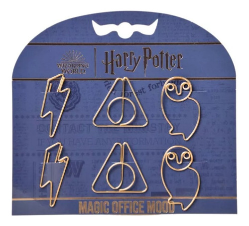 Paper Clips Harry Potter Con Formas Mooving X 6 Unidades