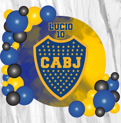 Fondo Banner Candy Bar Circular Futbol Boca Jrs 100x100cm