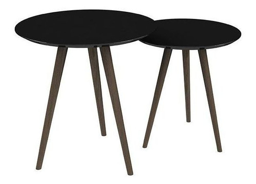 Conjunto De Mesa Redondo Preto - Pinoquio