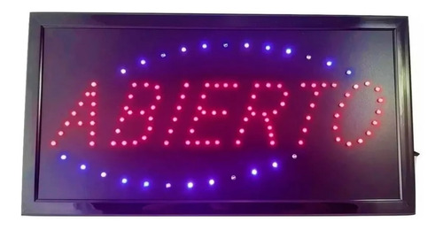 Letrero Eléctrico Anuncio Led 25cm X 48cm Para Comercios