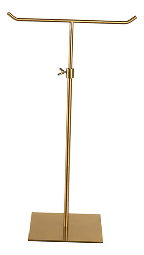 Estante De Exhibición Del Bolso Del Metal, Tubo Dorado.