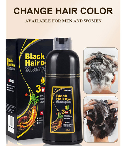 Para Novo Shampoo Com Corante Para Cobrir Cabelos Grisalhos