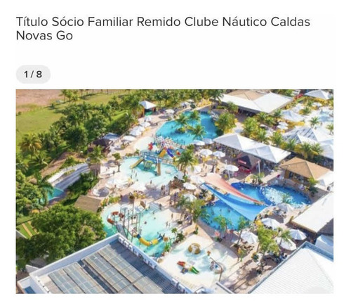 Imagem 1 de 5 de Vendotítulo Sócio Remido Náutico Praia Clube-caldas Novas-go