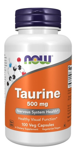 Taurine 500 Mg 100 Caps - Now Foods