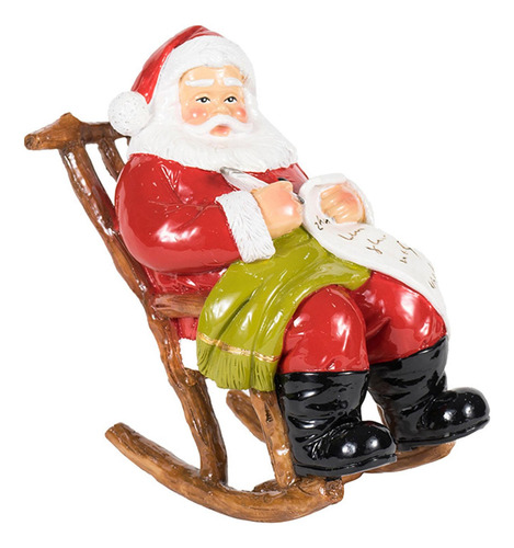 Escultura Coleccionable De Figura De Papá Noel Festiva Para