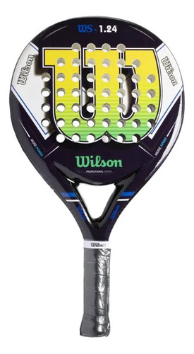 Paleta Padel Wilson Nucleo Foam Fibra Vidrio Redonda Paddle Color Azul/verde 1.24