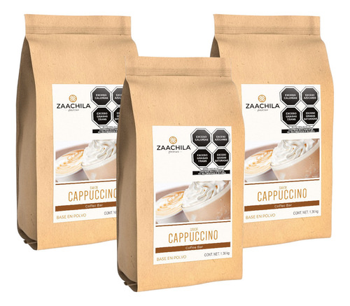 Zaachila Gourmet Capuchino 1.36kg - Pack 3 Bolsas