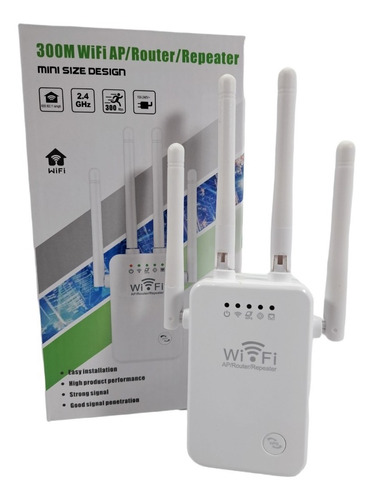 Repetidor Amplificador Wifi 300mbps 4 Antenas Cod 2847