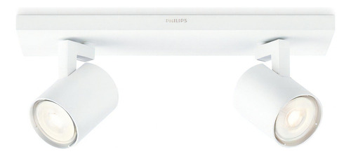Aplique De Techo Philips Runner 2 Spots Max 100w Blanco Color Blanco