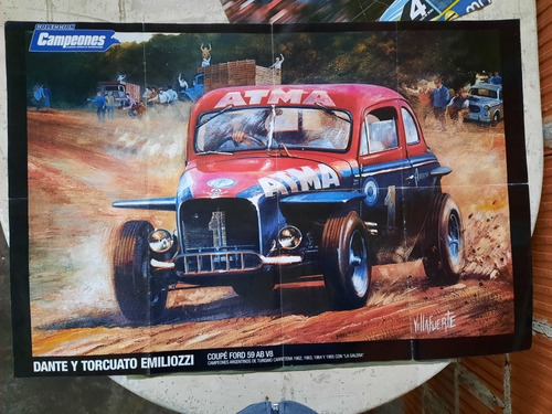 Hermanos Emiliozzi Poster Gigante Ilustración Ford Galera 