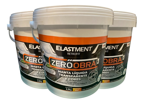 3 Verniz Pu Manta Líquida Zero Obra Elastment 3,5kg  Incolor