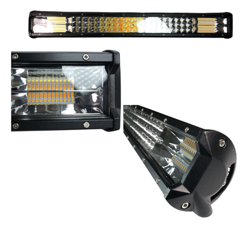 Barra 216 Leds 23  Luz Blanca Y Amarilla Estrobo