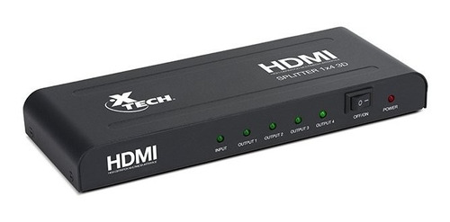 Splitter Hdmi 1x4 Xtech Xha-410 1 Entrada Y 4 Salidas