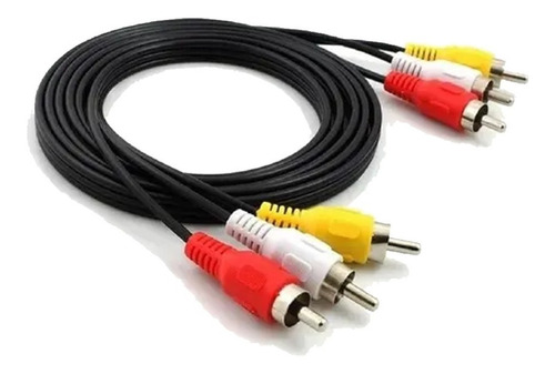 Cable 3 Rca Audio Video 5 Metros Amarillo Rojo Blanco