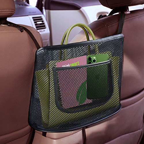 Car Mesh Organizer, Car Net Pocket Handbag Holder, Seat...